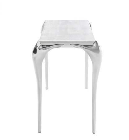 VG - MODREST VINCE FAUX MARBLE AND STEEL CONSOLE